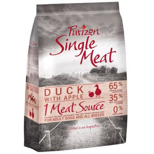 Purizon Single Meat Adult, kaczka z jabłkiem, bez zbóż 12 kg - Purizon