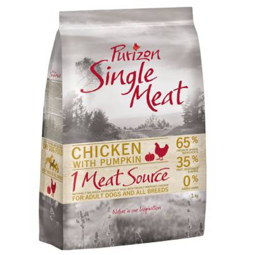Purizon Single Meat Adult, kurczak z dynią, bez zbóż 2 x 12 kg - Purizon