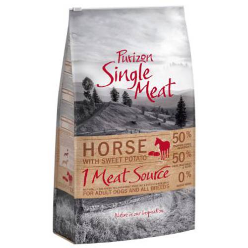 Purizon Single Meat Adult, konina z batatami, bez zbóż 4 x 1 kg - Purizon