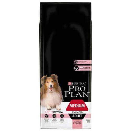 Pro Plan OptiDerma Medium Adult Sensitive Skin, łosoś i ryż 7 kg - Purina Pro Plan