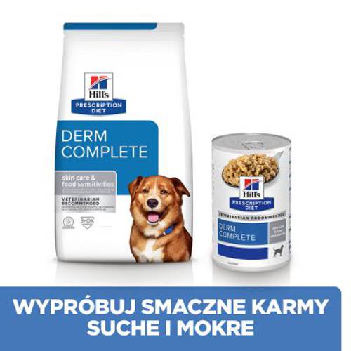 Hill’s Prescription Diet Derm Complete, ryż i jajko 12 kg - 