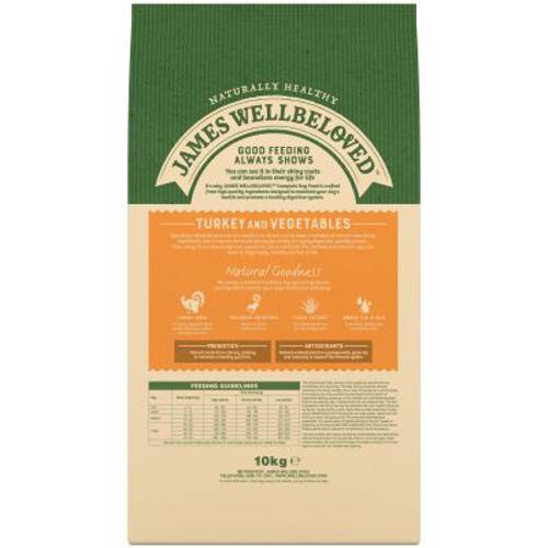 James Wellbeloved Adult, indyk i warzywa (bez zbóż) 10 kg - James Wellbeloved Karma