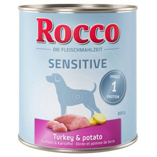 Rocco Sensitive, 6 x 800 g Indyk i ziemniaki - Rocco