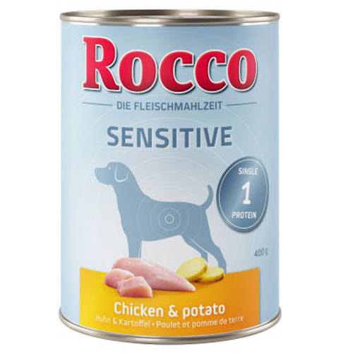Rocco Sensitive, 6 x 400 g Kurczak z ziemniakami - Rocco