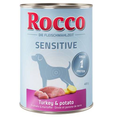 Rocco Sensitive, 6 x 400 g Indyk i ziemniaki - Rocco