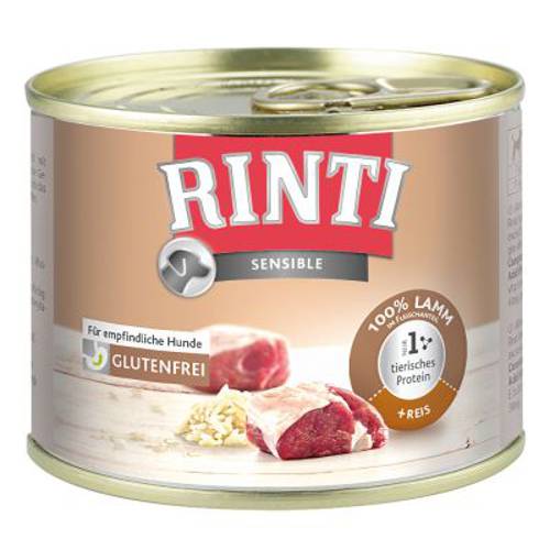 RINTI Sensible, 6 x 185 g Wołowina z ryżem - Rinti