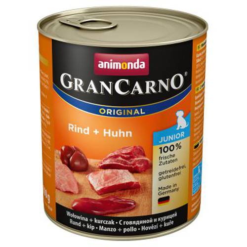 Megapakiet Animonda GranCarno Original Junior, 24 x 800 g Wołowina i kurczak - Animonda