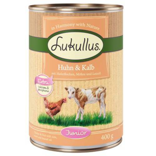Lukullus Junior 6 x 400 g Kurczak z cielęciną -