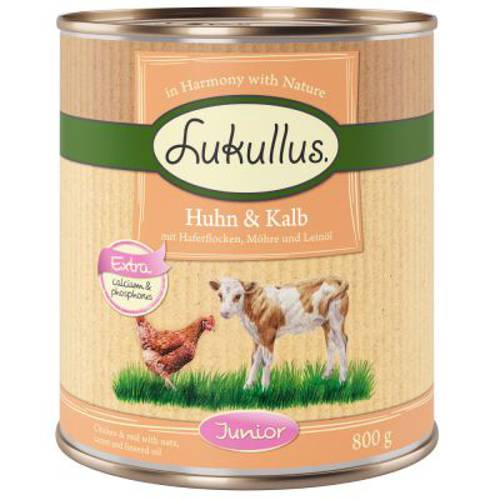 Lukullus Junior 6 x 800 g Kurczak z cielęciną -