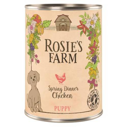 Megapakiet Rosie's Farm Puppy, 24 x 400 g Kurczak - Rosies Farm