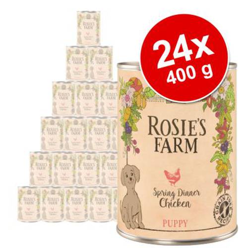 Megapakiet Rosie's Farm Puppy, 24 x 400 g Kurczak - Rosies Farm
