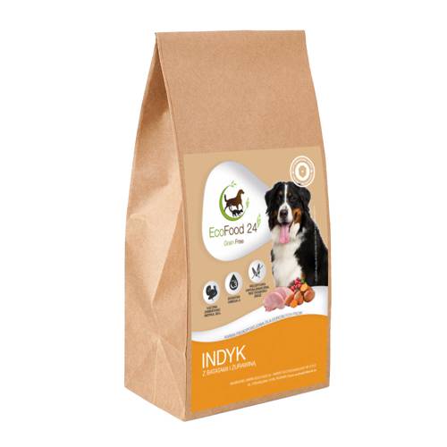 Karma sucha dla psa - Indyk z batatami i żurawiną 2kg - EcoFood24