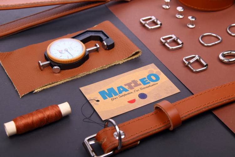 Obroża skóra Premium Brąz-Brąz 1181 14MM 31CM 23-28CM - matteo-company