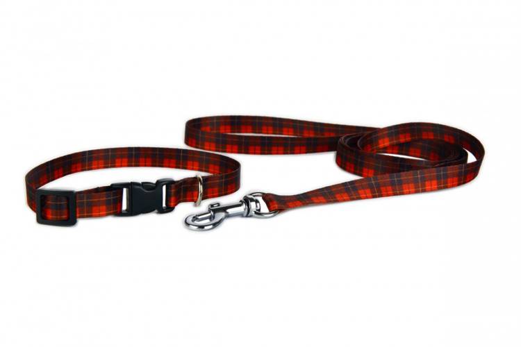 Obroża Klamra Plastikowa - Szkocka Krata 0516XXL 50MM 40-70CM - matteo-company