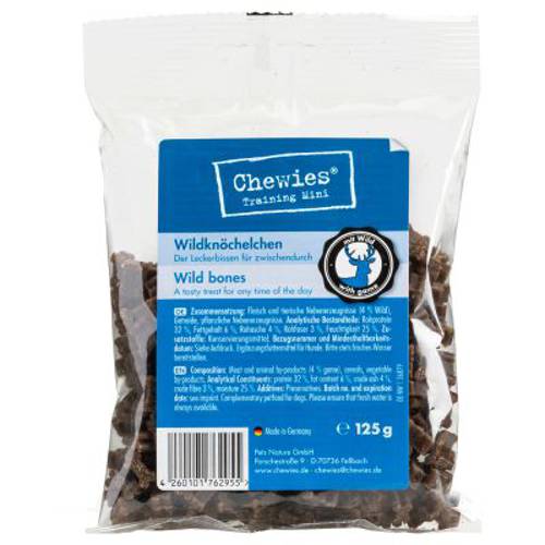 Chewies Mini kosteczki dla psa, 6 x 125 g 6 różnych smaków -