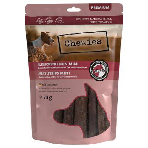 Pakiet mieszany Chewies mięsne paski Mini 8 x 70 g - Chewies