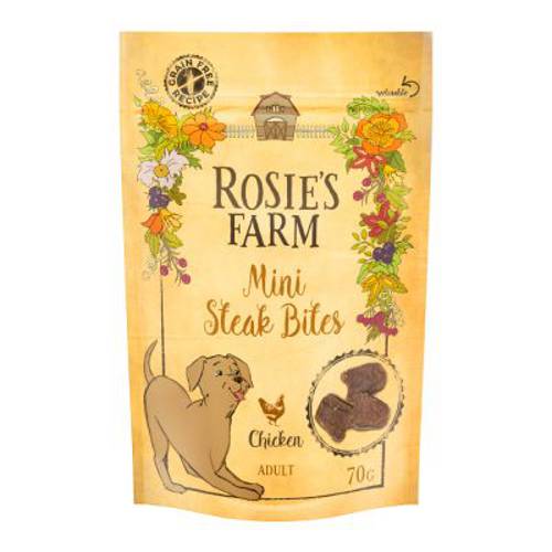 Rosie's Farm Snacks "Mini Steak Bites", kurczak 70 g - Rosies Farm