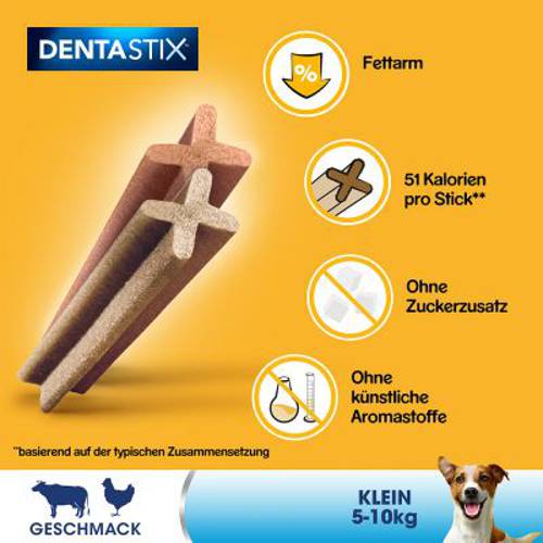 Pedigree DentaStix codzienna pielęgnacja zębów Dla małych psów (5–10 kg), 110 g, 7 szt. - Pedigree