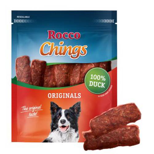 Rocco Chings Originals mięsne paski do żucia Filet z kaczki, 250 g - Rocco