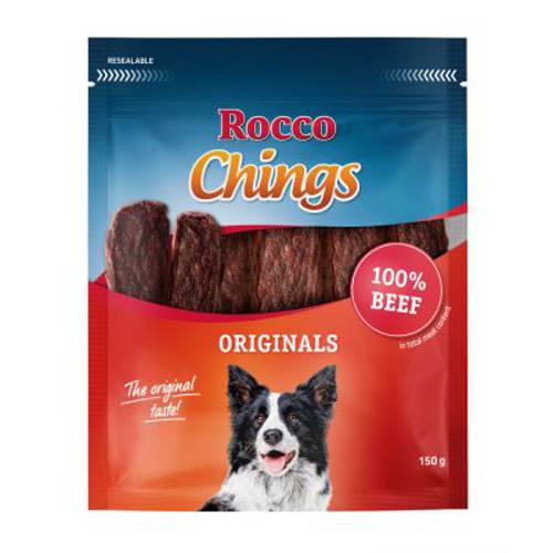 Rocco Chings Originals mięsne paski do żucia Wołowina, 150 g - Rocco