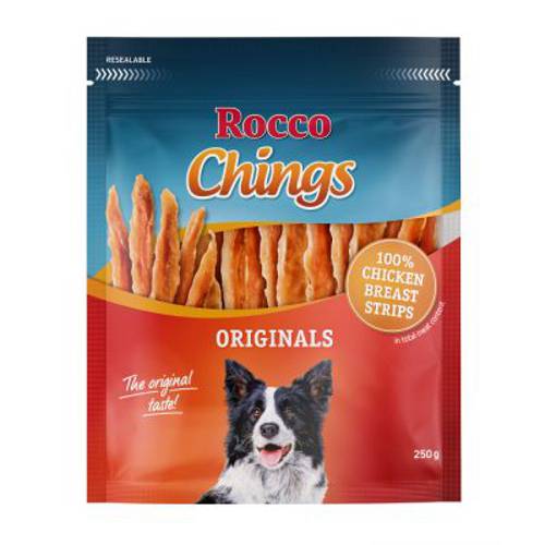 Rocco Chings Originals mięsne paski do żucia Wołowina, 150 g - Rocco