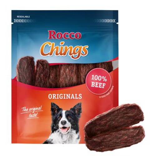 Rocco Chings Originals mięsne paski do żucia Wołowina, 150 g - Rocco