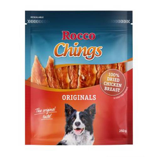 Rocco Chings Originals mięsne paski do żucia Wołowina, 150 g - Rocco