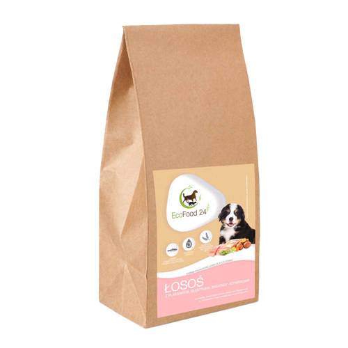 Karma sucha dla psa - Łosoś z plamiakiem, błękitkiem, batatami i szparagami 6kg - EcoFood24