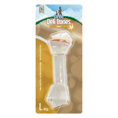 Barkoo Deli Bones Chicken kości do żucia z supełkiem, kurczak L, 6 x 19 cm (510 g) - Barkoo