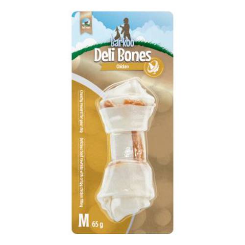 Barkoo Deli Bones Chicken kości do żucia z supełkiem, kurczak L, 6 x 19 cm (510 g) - Barkoo