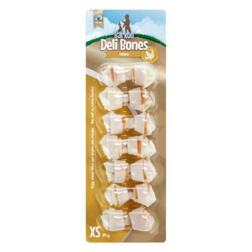 Barkoo Deli Bones Chicken kości do żucia z supełkiem, kurczak L, 6 x 19 cm (510 g) - Barkoo