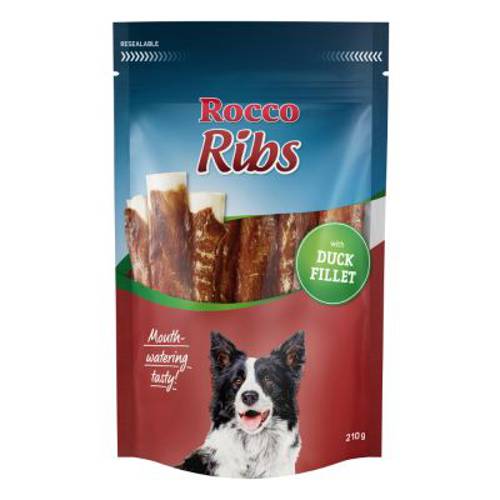 Rocco Ribs mięsne żeberka do żucia Z piersią z kaczki, 210 g - Rocco