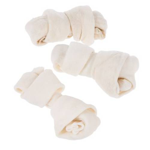 Pakiet Barkoo Natur kości do żucia z supełkiem, wołowe 12 x ok. 11 cm - Barkoo