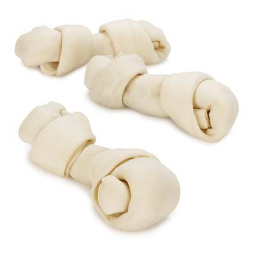 Barkoo Natur kości do żucia z supełkiem, wołowe 3 x ok. 11 cm - Barkoo
