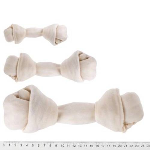 Barkoo Natur kości do żucia z supełkiem, wołowe 3 x ok. 16 cm - Barkoo