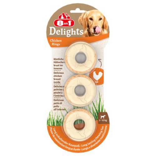 8in1 Delights kółeczka do żucia 119 g, 3 szt. - 8in1