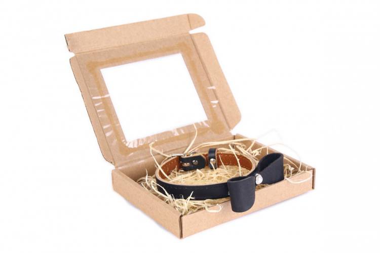 Obroża Skóra z kokardą – Czarna 0431 18MM 44CM 33-41CM - matteo-company