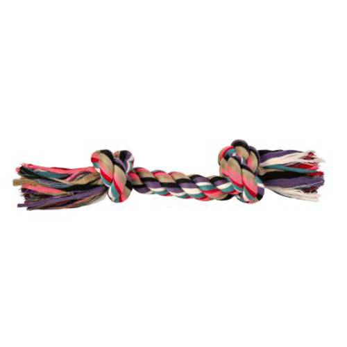 Trixie kolorowa lina do zabawy dla psa 15 cm z 2 węzłami - Trixie