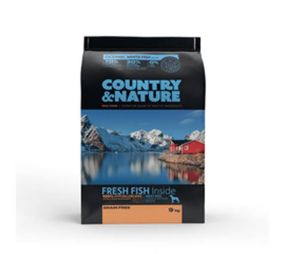 COUNTRY&NATURE Oceanic White Fish Recipe. Karma dla psów ras średnich i dużych - ryby białe morskie. Opakowanie 9 kg