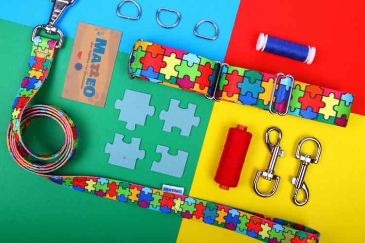 Obroża Zaciskowa Martingale - Puzzle 0597 40MM 36-50CM - matteo-company