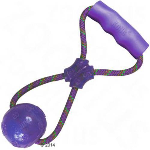 KONG Squeezz Ball z uchwytem Dł. ok. 32,5 cm, śr. piłki 8 cm - Kong