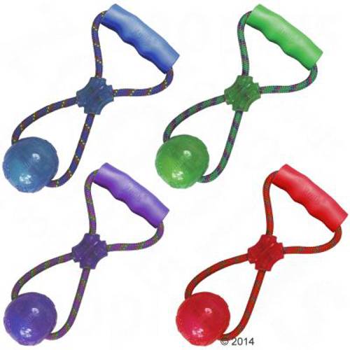 KONG Squeezz Ball z uchwytem Dł. ok. 32,5 cm, śr. piłki 8 cm - Kong