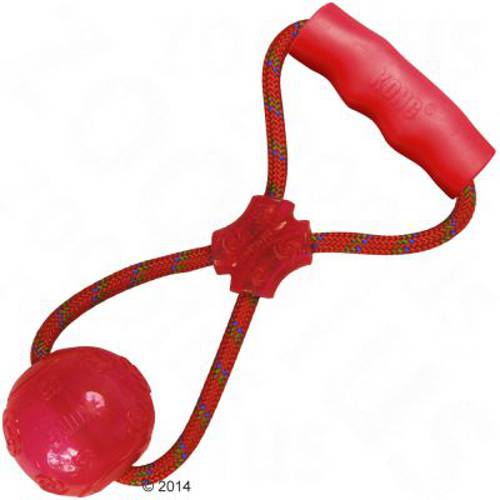 KONG Squeezz Ball z uchwytem Dł. ok. 32,5 cm, śr. piłki 8 cm - Kong
