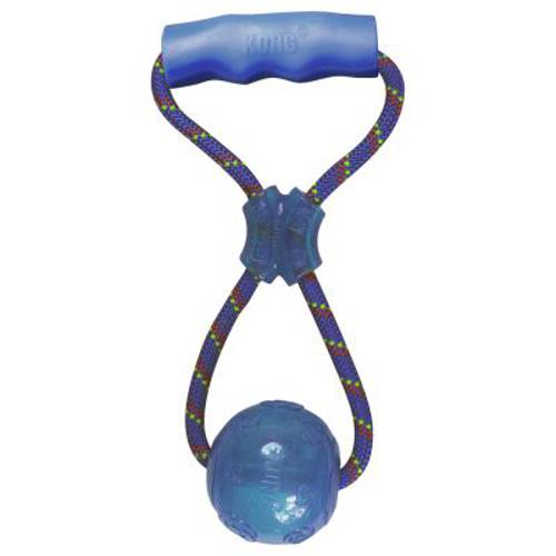 KONG Squeezz Ball z uchwytem Dł. ok. 32,5 cm, śr. piłki 8 cm - Kong