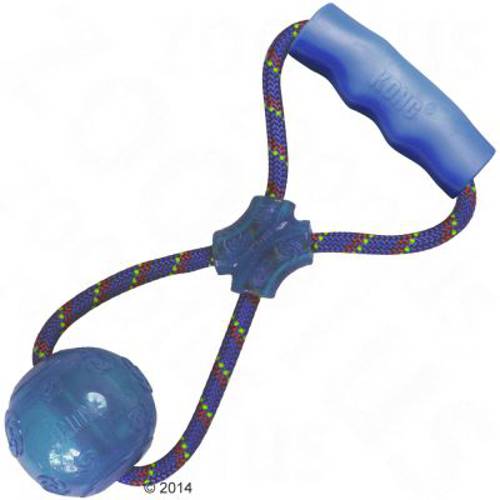 KONG Squeezz Ball z uchwytem Dł. ok. 32,5 cm, śr. piłki 8 cm - Kong