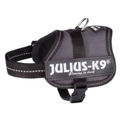 JULIUS-K9® Power Anthracite szelki dla psa Rozm. 0/M–L: 58–76 cm - JULIUS-K9