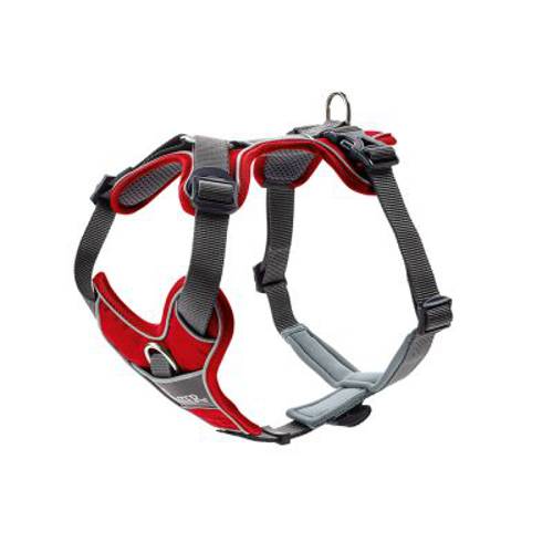 Szelki dla psa HUNTER Divo, czerwono-szare  Rozmiar S-M, obwód klatki piersiowej: 52-68 cm - Hunter