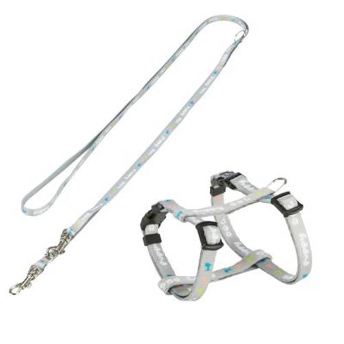 Trixie Junior Szelki ze smyczą dla szczeniąt 23-34 cm/8 mm, 200 cm, miętowy - Trixie