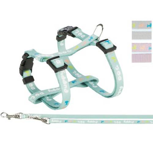 Trixie Junior Szelki ze smyczą dla szczeniąt 23-34 cm/8 mm, 200 cm, miętowy - Trixie