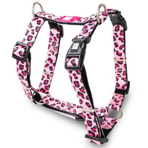 Max & Molly Szelki typu H Leopard, różowe Rozmiar S, obwód klatki piersiowej: 41-52 cm - Max Molly